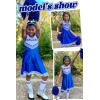 imageLOLANTA Girls Cheerleader Costumes Dresses Cheerleading Outfit Cheer Uniform Pom PomsBlue