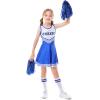imageLOLANTA Girls Cheerleader Costumes Dresses Cheerleading Outfit Cheer Uniform Pom PomsBlue