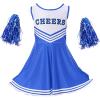 imageLOLANTA Girls Cheerleader Costumes Dresses Cheerleading Outfit Cheer Uniform Pom PomsBlue
