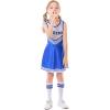 imageLOLANTA Girls Cheerleader Costumes Dresses Cheerleading Outfit Cheer Uniform Pom PomsBlue
