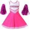 imageLOLANTA Girls Cheerleader Costumes Dresses Cheerleading Outfit Cheer Uniform Pom PomsPink