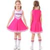 imageLOLANTA Girls Cheerleader Costumes Dresses Cheerleading Outfit Cheer Uniform Pom PomsPink