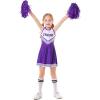 imageLOLANTA Girls Cheerleader Costumes Dresses Cheerleading Outfit Cheer Uniform Pom PomsPurple