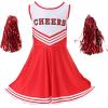 imageLOLANTA Girls Cheerleader Costumes Dresses Cheerleading Outfit Cheer Uniform Pom PomsRed