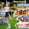imageLOLANTA Girls Cheerleader Costumes Kids Halloween Costume Glitter Cheerleading Uniform Dress Up Outfit Christmas Gifts 513YBlack
