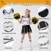 imageLOLANTA Girls Cheerleader Costumes Kids Halloween Costume Glitter Cheerleading Uniform Dress Up Outfit Christmas Gifts 513YBlack