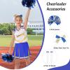 imageLOLANTA Girls Cheerleader Costumes Kids Halloween Costume Glitter Cheerleading Uniform Dress Up Outfit Christmas Gifts 513YBlue