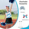 imageLOLANTA Girls Cheerleader Costumes Kids Halloween Costume Glitter Cheerleading Uniform Dress Up Outfit Christmas Gifts 513YLake Blue