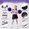 imageLOLANTA Girls Cheerleader Costumes Kids Halloween Costume Glitter Cheerleading Uniform Dress Up Outfit Christmas Gifts 513YPurple