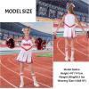 imageLOLANTA Girls Cheerleader Costumes Kids Halloween Costume Glitter Cheerleading Uniform Dress Up Outfit Christmas Gifts 513YRed