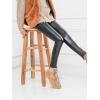 imageLOLANTA Girls Faux Leather Pants Kids Winter Fleece Lined Leggings Fashion Stretchy TrousersBlack
