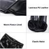 imageLOLANTA Girls Faux Leather Pants Kids Winter Fleece Lined Leggings Fashion Stretchy TrousersBlack