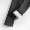 imageLOLANTA Girls Fleece Lined Leggings with Skirt Warm Winter Pants Kids Footless Ruffle PantskirtDark Grey