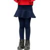 imageLOLANTA Girls Fleece Lined Leggings with Skirt Warm Winter Pants Kids Footless Ruffle PantskirtNavy