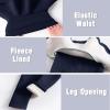 imageLOLANTA Girls Fleece Lined Leggings with Skirt Warm Winter Pants Kids Footless Ruffle PantskirtNavy