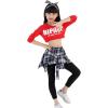 imageLOLANTA Girls Hip Hop Street Dance Costumes Jazz Outfit Kids Cropped Tops Culottes Pantskirts SetBlue