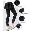 imageLOLANTA Girls Leggings with Skirt School Uniform Pants Kids Casual Stretchy Pleated Pantskirt for 512 YearsBlack