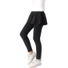 imageLOLANTA Girls Leggings with Skirt School Uniform Pants Kids Casual Stretchy Pleated Pantskirt for 512 YearsBlack