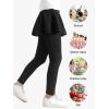 imageLOLANTA Girls Leggings with Skirt School Uniform Pants Kids Casual Stretchy Pleated Pantskirt for 512 YearsBlack
