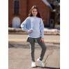 imageLOLANTA Girls Leggings with Skirt School Uniform Pants Kids Casual Stretchy Pleated Pantskirt for 512 YearsLight Grey