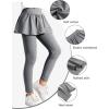 imageLOLANTA Girls Leggings with Skirt School Uniform Pants Kids Casual Stretchy Pleated Pantskirt for 512 YearsLight Grey