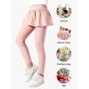 imageLOLANTA Girls Leggings with Skirt School Uniform Pants Kids Casual Stretchy Pleated Pantskirt for 512 YearsPink