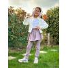 imageLOLANTA Girls Leggings with Skirt School Uniform Pants Kids Casual Stretchy Pleated Pantskirt for 512 YearsPurple
