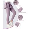 imageLOLANTA Girls Leggings with Skirt School Uniform Pants Kids Casual Stretchy Pleated Pantskirt for 512 YearsPurple
