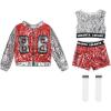 imageLOLANTA Girls Sequin Dance Costume Sparkle Hip Hop Jazz Dance Dresses Modern Dancing Outfits 416Red