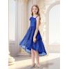 imageLOLANTA Girls Sequin Party Dress One Shoulder Layered Sparkle High Low Dresses for Birthday Graduation PromRoyal Blue