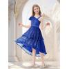 imageLOLANTA Girls Sequin Party Dress One Shoulder Layered Sparkle High Low Dresses for Birthday Graduation PromRoyal Blue