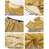 imageLOLANTA Girls Sequins Dance Costumes Sparkly Jazz Latin Hip Hop Clothing Set Shiny Crop Top with Sequin Skirt 512 YearsGold
