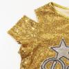 imageLOLANTA Girls Sequins Dance Costumes Sparkly Jazz Latin Hip Hop Clothing Set Shiny Crop Top with Sequin Skirt 512 YearsGold