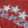 imageLOLANTA Girls Sequins Dance Costumes Sparkly Jazz Latin Hip Hop Clothing Set Shiny Crop Top with Sequin Skirt 512 YearsRed