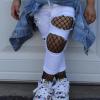 imageLOLANTA Girls Sparkle Tights 2 Pack Fishnet Rhinestone Stockings for Kids Glitter Shimmer Mesh PantyhoseBlackfishnetlarge
