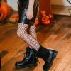 imageLOLANTA Girls Sparkle Tights 2 Pack Fishnet Rhinestone Stockings for Kids Glitter Shimmer Mesh PantyhoseBlackfishnetlarge