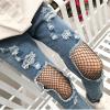 imageLOLANTA Girls Sparkle Tights 2 Pack Fishnet Rhinestone Stockings for Kids Glitter Shimmer Mesh PantyhoseBlackfishnetsmall