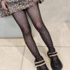 imageLOLANTA Girls Sparkle Tights 2 Pack Fishnet Rhinestone Stockings for Kids Glitter Shimmer Mesh PantyhoseBlackrhinestone
