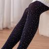 imageLOLANTA Girls Stockings 2 Pack Sparkle Tights Kids Stretchy Rhinestone Glitter Seethrough Pantyhose for 612YBlack