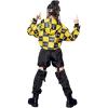 imageLOLANTA Girls Street Dance Costume Hip Hop Checkered Hoodie Sweatshirt Joggers Pants OutfitsYellow1