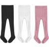 imageLOLANTA Girls Tights Cable Knit Stockings Fall Outfits Toddler Winter Cotton Pantyhose 3 Packs 210 YrsBlackWhitePink
