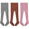 imageLOLANTA Girls Tights Cable Knit Stockings Fall Outfits Toddler Winter Cotton Pantyhose 3 Packs 210 YrsGreyPinkBrown