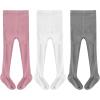 imageLOLANTA Girls Tights Cable Knit Stockings Fall Outfits Toddler Winter Cotton Pantyhose 3 Packs 210 YrsWhiteGreyPink