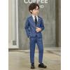 imageLOLANTA Kids Boys Plaid Suit Fashion Blazer Pants Set 2 Piece Formal Wear Outfit for WeddingBlue