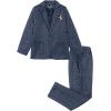 imageLOLANTA Kids Boys Plaid Suit Fashion Blazer Pants Set 2 Piece Formal Wear Outfit for WeddingDark Blue