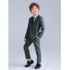 imageLOLANTA Kids Boys Plaid Suit Fashion Blazer Pants Set 2 Piece Formal Wear Outfit for WeddingGreen