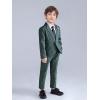 imageLOLANTA Kids Boys Plaid Suit Fashion Blazer Pants Set 2 Piece Formal Wear Outfit for WeddingGreen