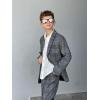 imageLOLANTA Kids Boys Plaid Suit Fashion Blazer Pants Set 2 Piece Formal Wear Outfit for WeddingGrey