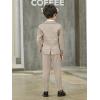 imageLOLANTA Kids Boys Plaid Suit Fashion Blazer Pants Set 2 Piece Formal Wear Outfit for WeddingKhaki