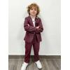 imageLOLANTA Kids Boys Plaid Suit Fashion Blazer Pants Set 2 Piece Formal Wear Outfit for WeddingRed